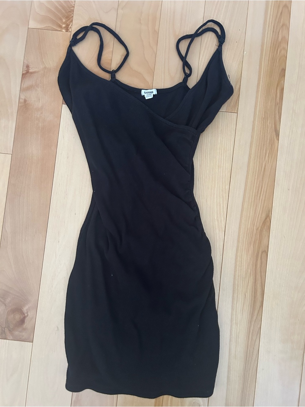 Garage Black Spaghetti-Strap Mini Dress